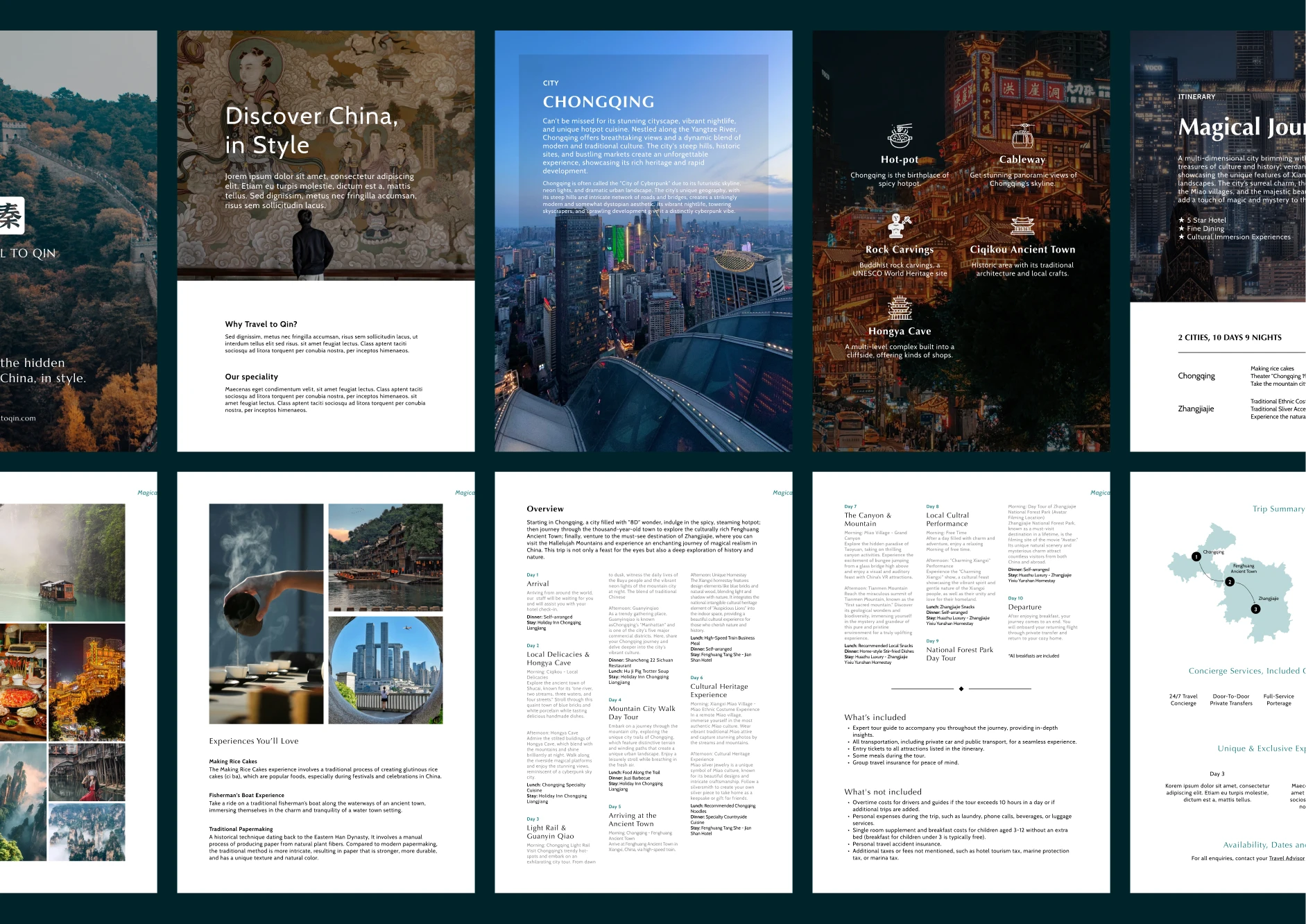 Travel to Qin brochure print design