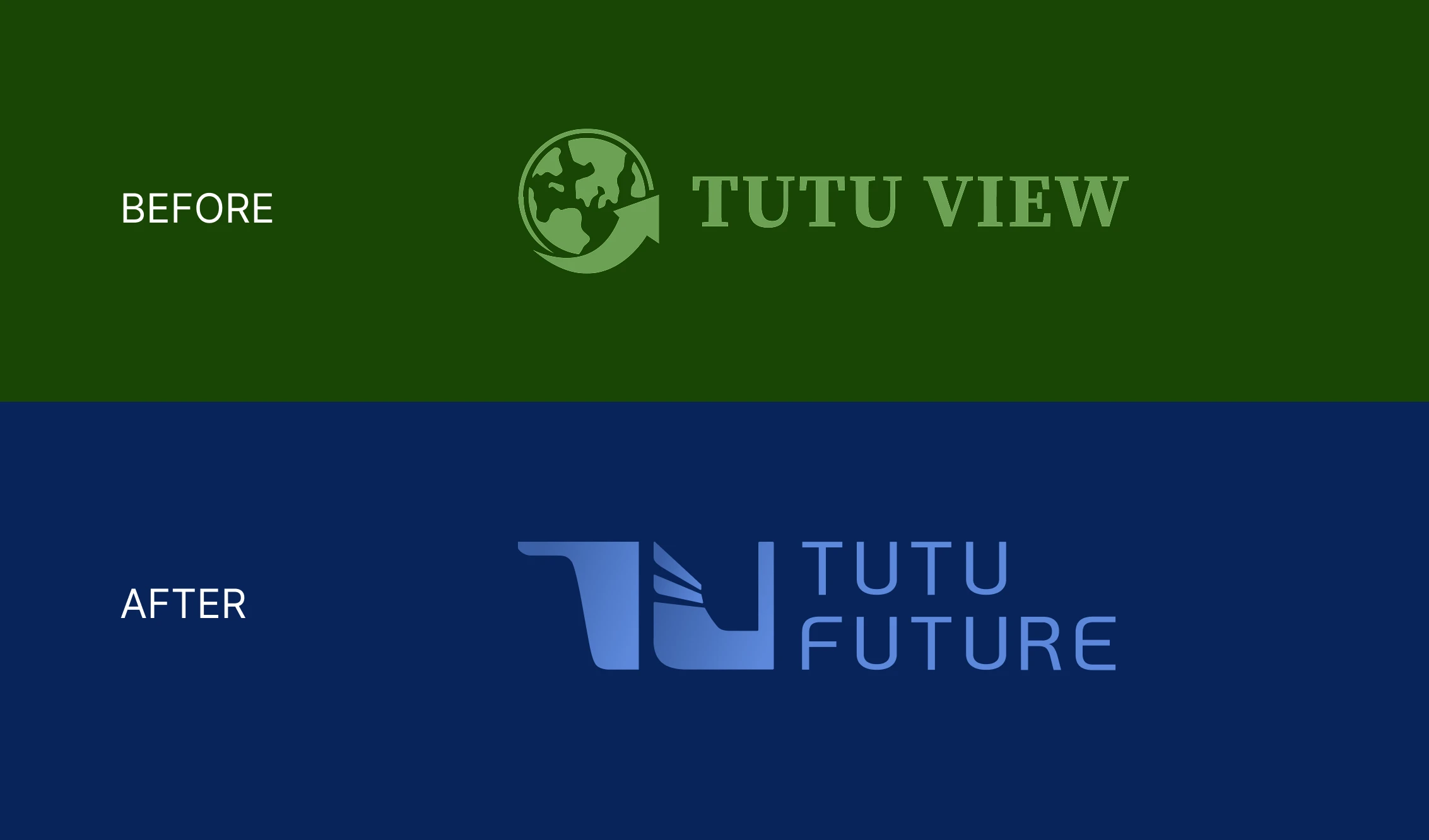 TUTU Future before and after logo comparison