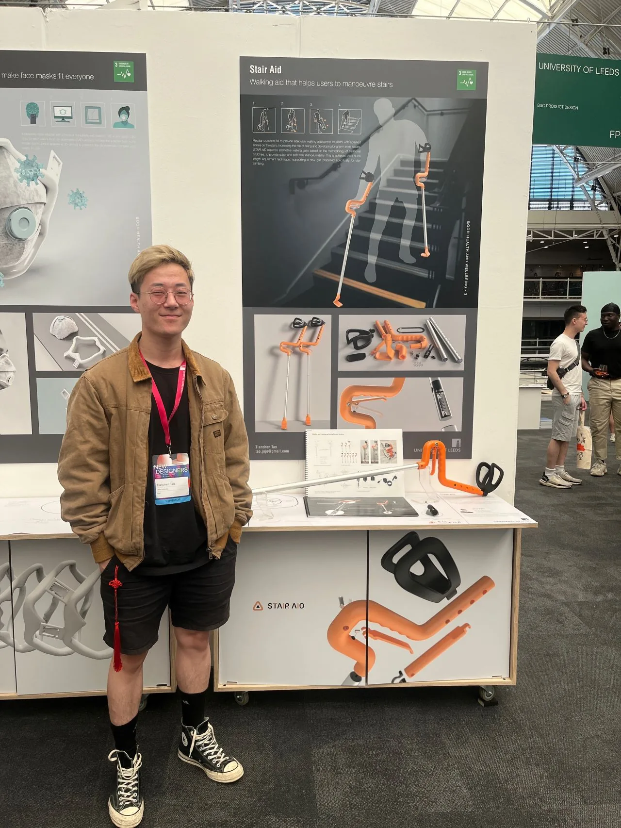Joe at the StairAID exhibition